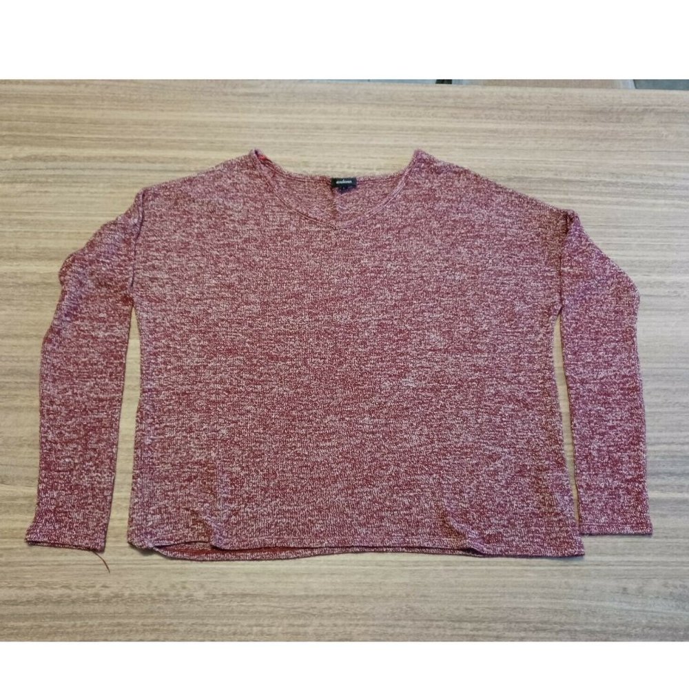 Ambiance Apparel Maroon Knitted Crop Top Pullover Sweater Women's Size L
